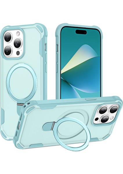 iPhone 16 Pro Max Kickstand Tpu + Pc Darbeye Dayanıklı Telefon Arka Kapağı Magsafe ile Uyumlu (Yurt Dışından)