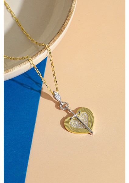 Kadın 925 Ayar Zirkon Taşlı Kılıç Kanat Kolye modelleri