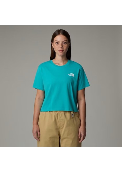 W Sımple Dome Cropped Relaxed Tee Kadın Tişört NF0A87U4E6F1