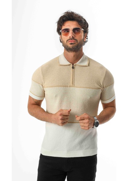 Luxury Tech Polo Yaka Yarım Fermuarlı Örme Triko T-SHIRT-TCY-1026 modelleri