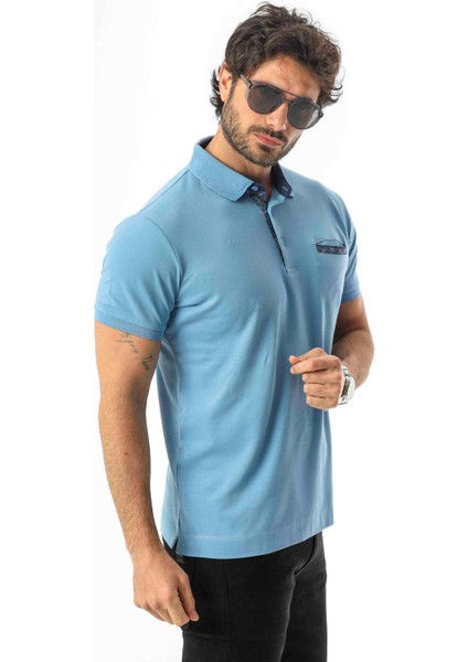 Büyük Beden Regular Fit Polo Yaka Cepli Baskılı T-SHIRT-PL-3458 modelleri