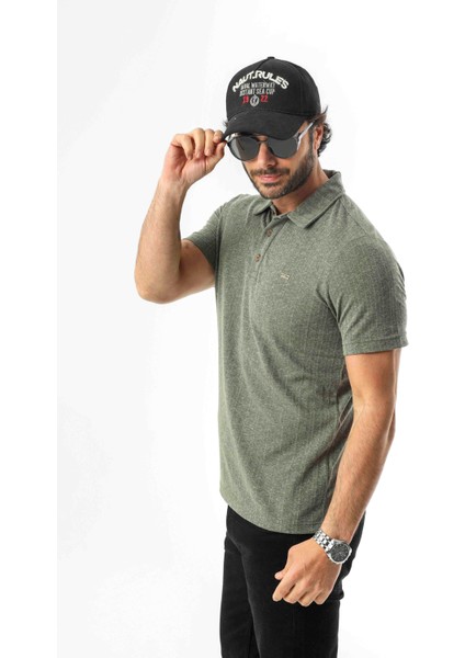 Regular Fit Polo Yaka Düğmeli Armalı Keten T-SHIRT-KT-1003 modelleri