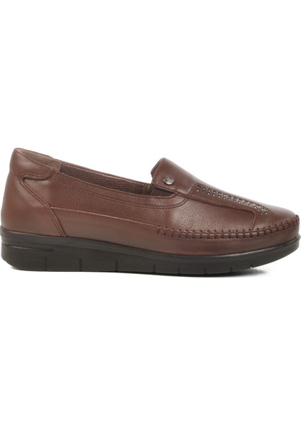 Kahve Deri Kadın Günlük Ayakkabı 42641 Z modelleri