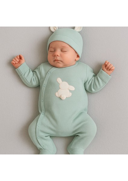 Organik Tavşanlı Tulum ve Şapka Yeşil