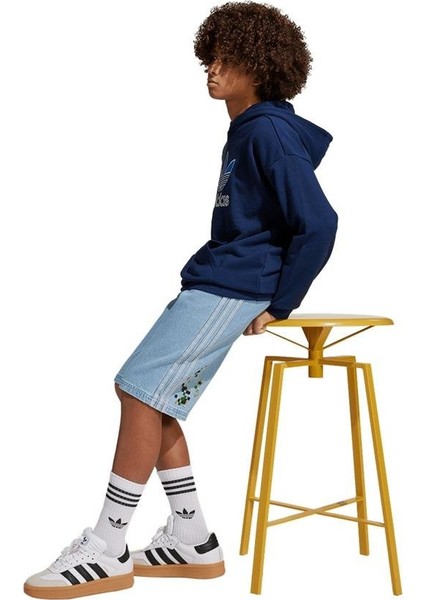Unisex Çocuk Mavi Şort DENIM GFX SHORT JZ9938