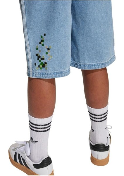 Unisex Çocuk Mavi Şort DENIM GFX SHORT JZ9938