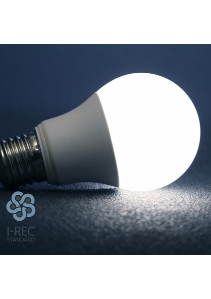I-Rec Sertifikalı LED Ampul E27 9W 850LM Gün Işığı 3200K Day Light Yeşil Enerji