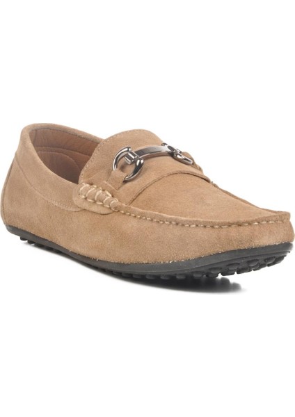 Komcero Welfare 2Y0274-163 M Bej Süet Hakiki Deri Erkek Loafer