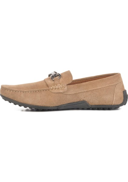 Komcero Welfare 2Y0274-163 M Bej Süet Hakiki Deri Erkek Loafer