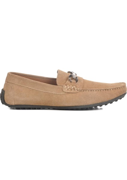 Komcero Welfare 2Y0274-163 M Bej Süet Hakiki Deri Erkek Loafer