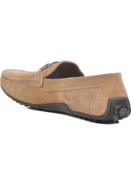 Komcero Welfare 2Y0274-163 M Bej Süet Hakiki Deri Erkek Loafer