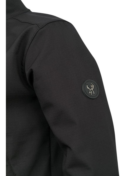 Samuel Erkek Softshell Kareli Ceket Siyah