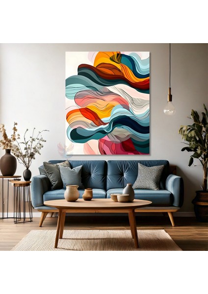 Duman Görünümlü Soyut Renkli Kanvas Tablo Duvar Tablosu Modern Ev Dekoru Kanvas Salon Tablosu fiyatları