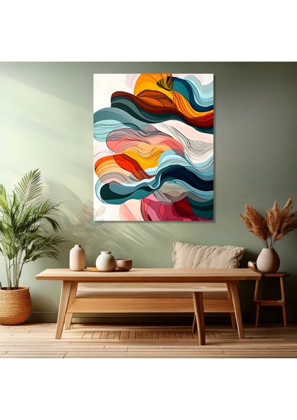 Duman Görünümlü Soyut Renkli Kanvas Tablo Duvar Tablosu Modern Ev Dekoru Kanvas Salon Tablosu modelleri