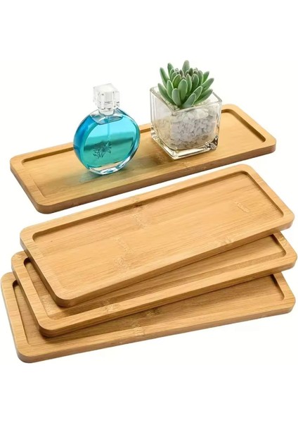 Bambu Şıklığı Dikdörtgen Sunum Tabağı 25X10 cm