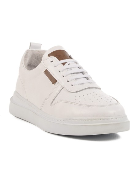 Beyaz Deri Erkek Sneaker Premium 412 M
