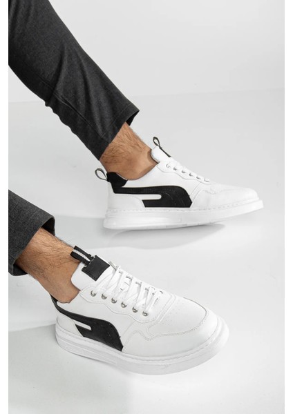 Pomas Erkek Beyaz Siyah Garantili Günlük Rahat Dikişli Hafif Taban Yürüyüş Garantili Spor Ayakkabı POMAS-5219 modelleri