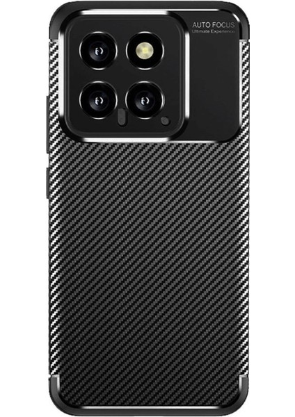 Xiaomi Mi 14T Kılıf Karbon Kapak - Siyah Yktsn