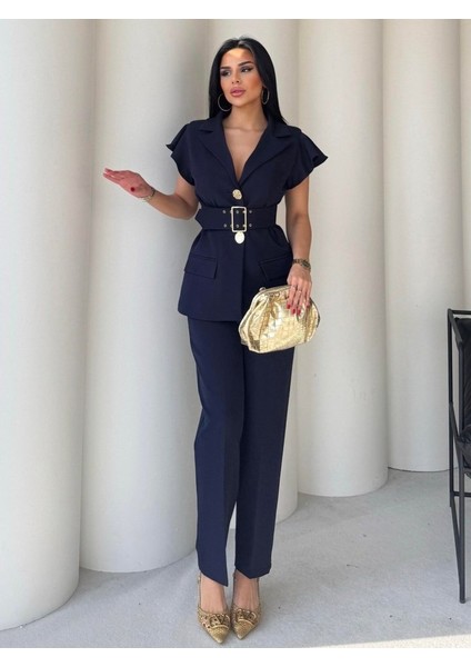 Vatkalı Yelek Pantolon Ikili Takım