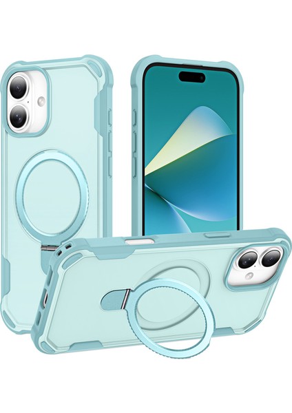 iPhone 16 Plus Kickstand Tpu + Pc Darbeye Dayanıklı Telefon Arka Kapağı Magsafe ile Uyumlu (Yurt Dışından)
