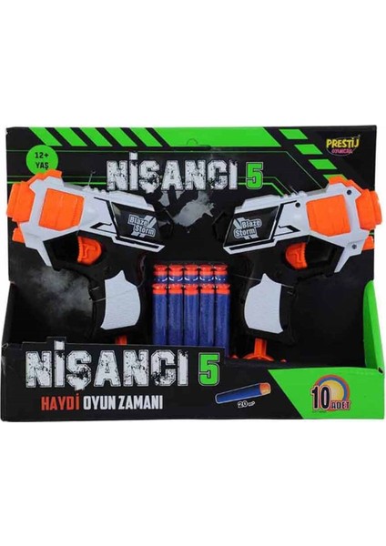 Nişancı Sünger Atan 2'li Tabanca Seti 10 Mermili 13 cm