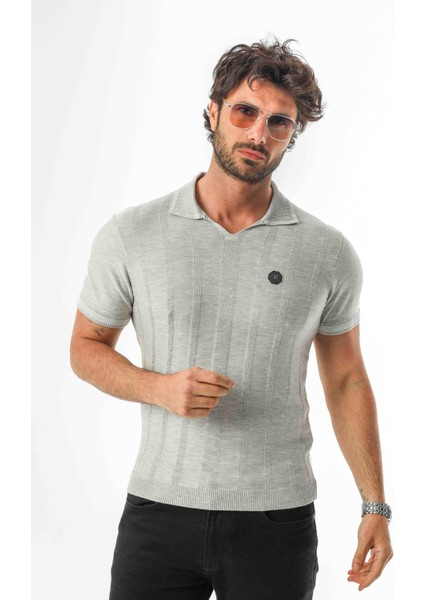 Polo Yaka Desenli Arma Baskılı Triko T-SHIRT-TY-1303 fiyatları