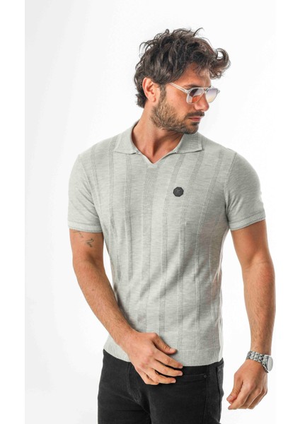Polo Yaka Desenli Arma Baskılı Triko T-SHIRT-TY-1303 modelleri