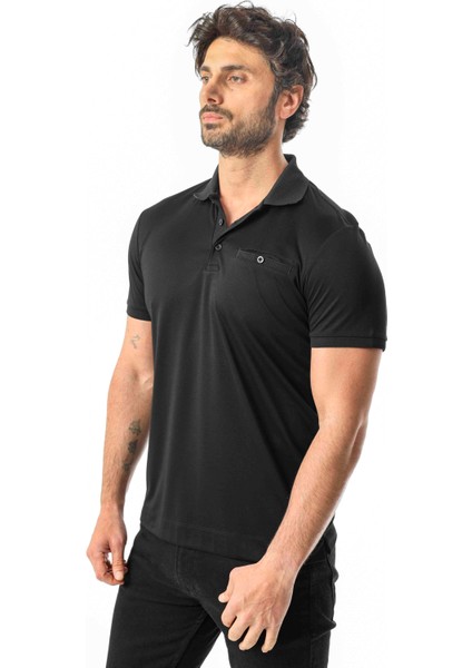 Polo Yaka Cepli Arkası Arma Detaylı Erkek T-SHIRT-6273 fırsatları