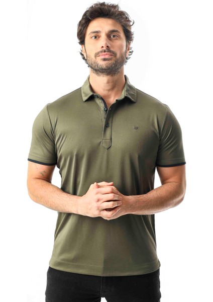 Büyük Beden Regular Fit Polo Yaka Düğmeli T-SHIRT-6321