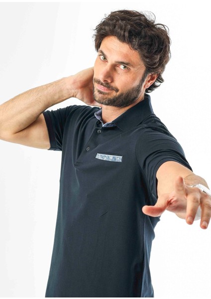 Büyük Beden Regular Fit Polo Yaka Cepli Baskılı T-SHIRT-PL-3458 fiyatları
