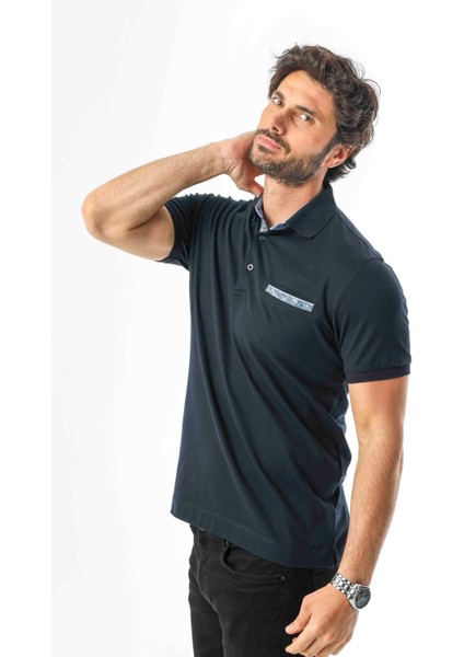 Büyük Beden Regular Fit Polo Yaka Cepli Baskılı T-SHIRT-PL-3458 modelleri