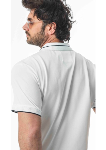 Polo Yaka Yarım Fermuarlı Nakış Armalı Pamuk T-SHIRT-PL-3618 modelleri