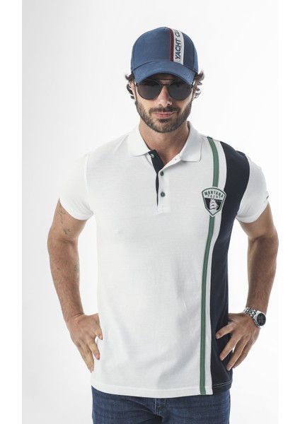 %100 Pamuk Polo Yaka Yacht Club Collection T-SHIRT-PL-2475