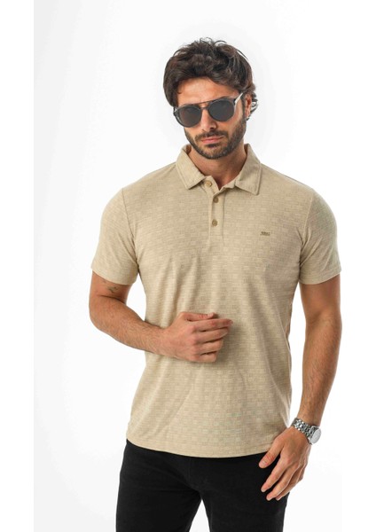 Polo Yaka Düğmeli Erkek Keten T-SHIRT-KT-1001