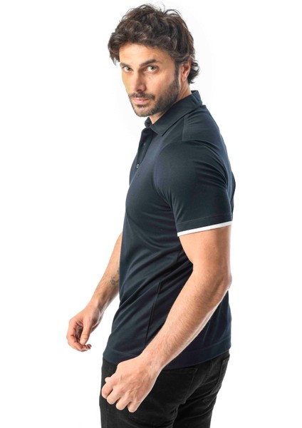 Polo Yaka Düğme Kısmı Baskılı Erkek T-SHIRT-6293 fırsatları