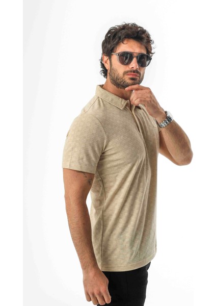 Polo Yaka Düğmeli Erkek Keten T-SHIRT-KT-1001 fırsatları