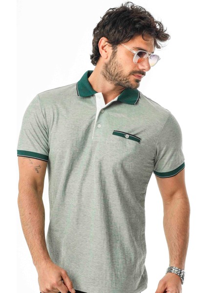 Polo Yaka Düğmeli Cepli Viskon Kumaş Erkek T-SHIRT-AR-1009 fiyatları