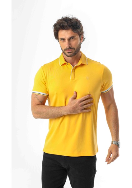 Pamuklu Yumuşak Dokulu Kumaş Polo Yaka Düğmeli T-SHIRT-6291 fırsatları