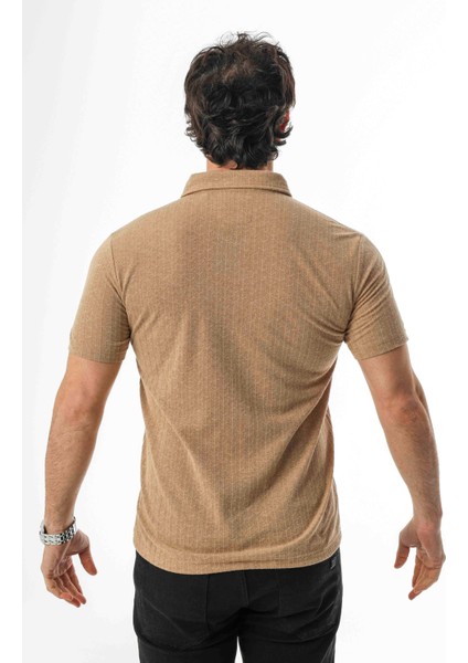 Regular Fit Polo Yaka Düğmeli Armalı Keten T-SHIRT-KT-1003 fırsatları