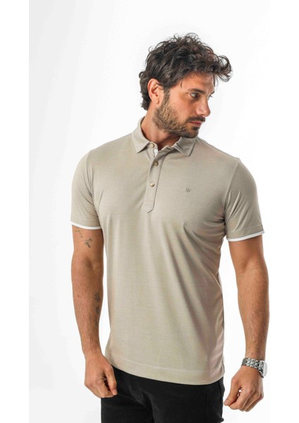 Polo Yaka Düğme Kısmı Baskılı Erkek T-SHIRT-6293 modelleri