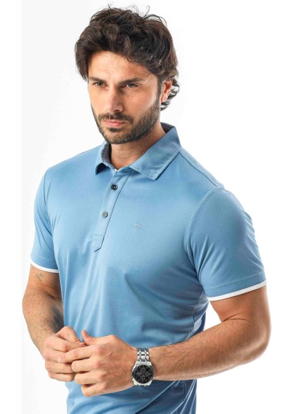 Polo Yaka Düğme Kısmı Baskılı Erkek T-SHIRT-6293 fiyatları