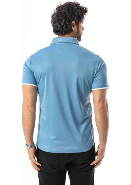 Polo Yaka Düğme Kısmı Baskılı Erkek T-SHIRT-6293 fırsatları