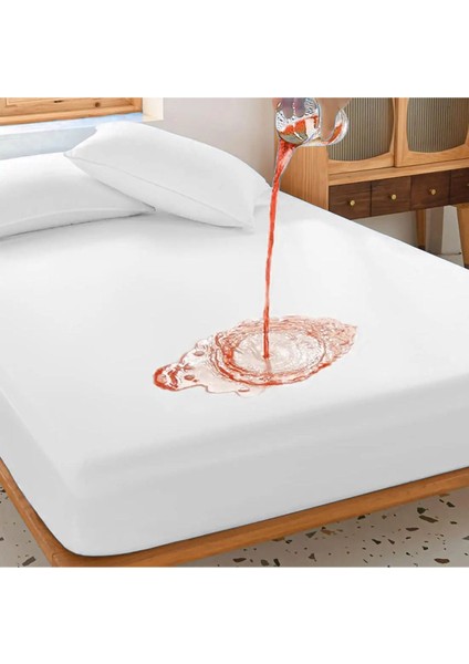 Beyaz Micro Fitted Sıvı Geçirmez Yatak Koruyucu Alez 90 x 190 cm