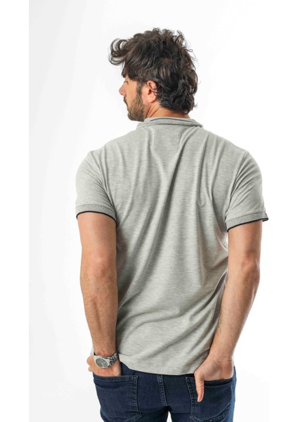 Polo Yaka Yarım Fermuarlı Nakış Armalı Pamuk T-SHIRT-PL-3618 modelleri