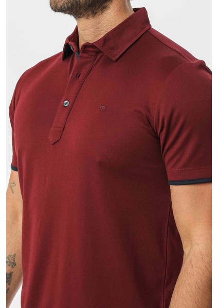 Polo Yaka Düğme Kısmı Baskılı Erkek T-SHIRT-6293 fırsatları