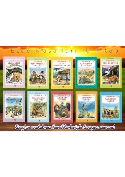 1. Sınıf Ezop Masalları 10 Kitap Set