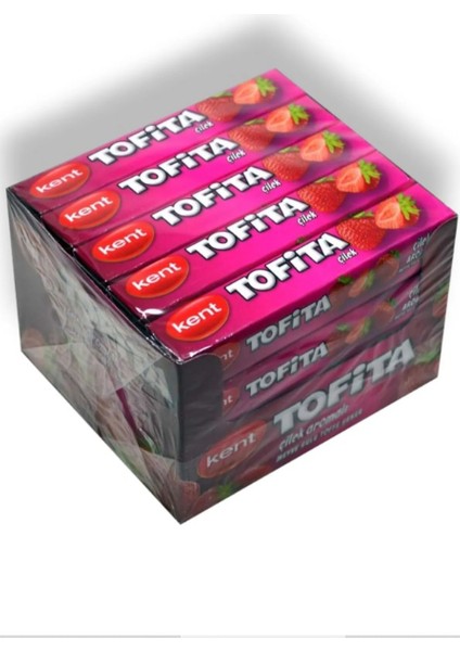 Tofita Çilek Aromalı Yumuşak Şeker 47 gr 12'li