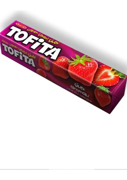 Tofita Çilek Aromalı Yumuşak Şeker 47 gr 12'li