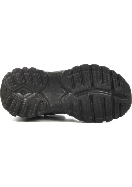 Ruffon Siyah-Saks Fileli Hafif Çocuk Spor Ayakkabı 2540 P