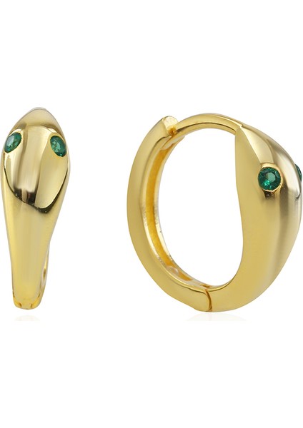 Kadın 925 Ayar Zirkon Taşlı Yılan Küpe fırsatları